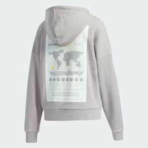 Adidas Gray Sweater with Map Graphic